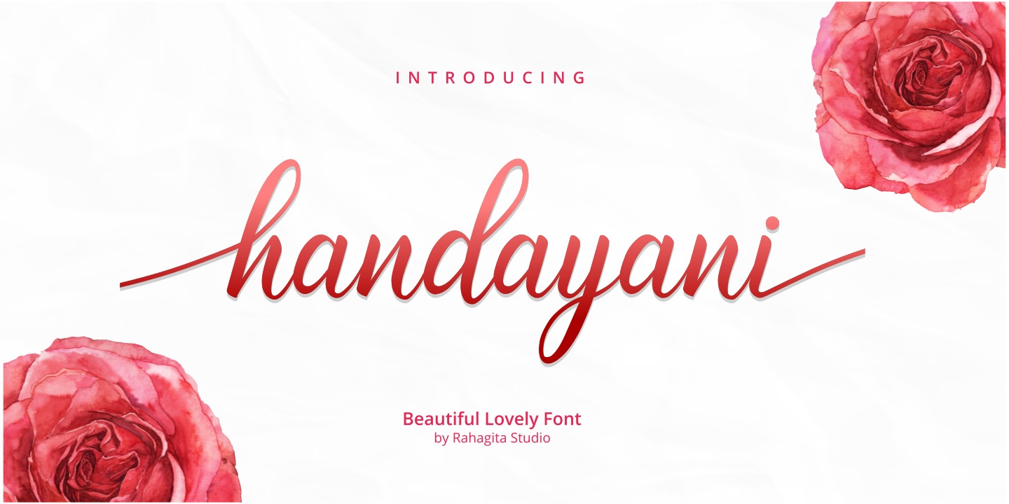 Beispiel einer Handayani-Schriftart #1